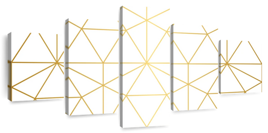 Golden Lattice Wall Art