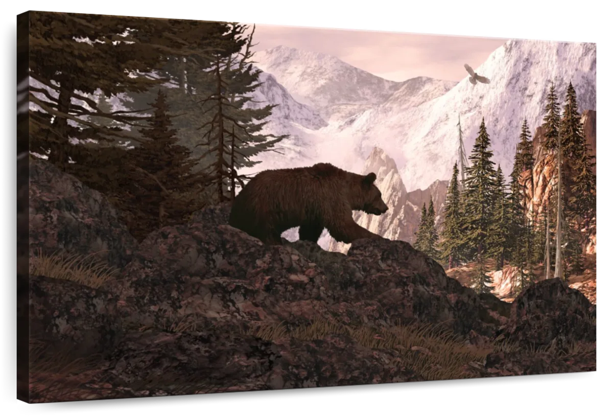 Forest Grizzly Bear Wall Art