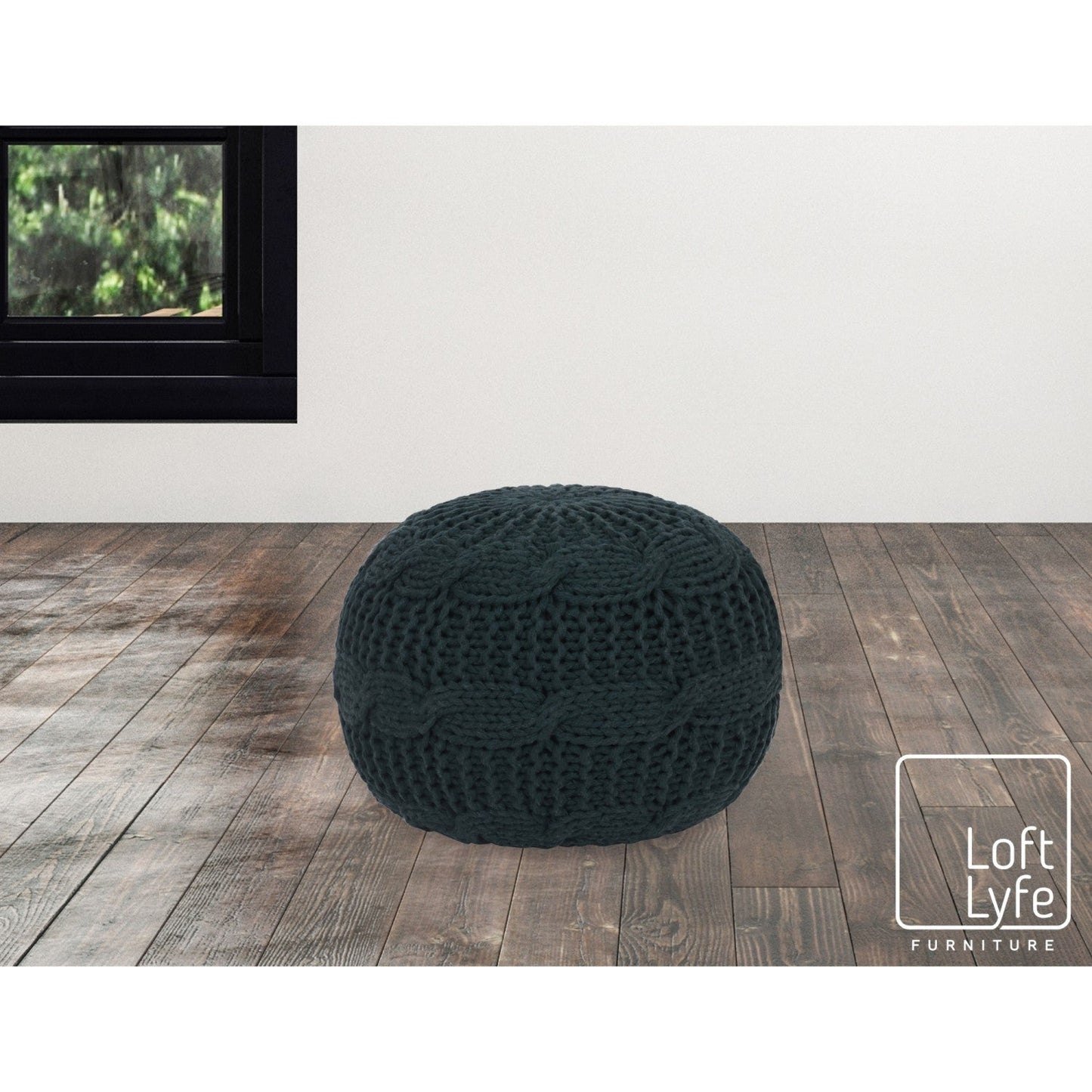 Samiyah Hand Knitted Pouf