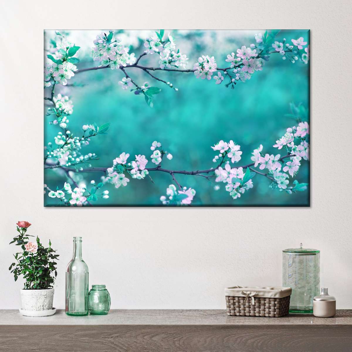 White Cherry Blossoms In Japan Wall Art