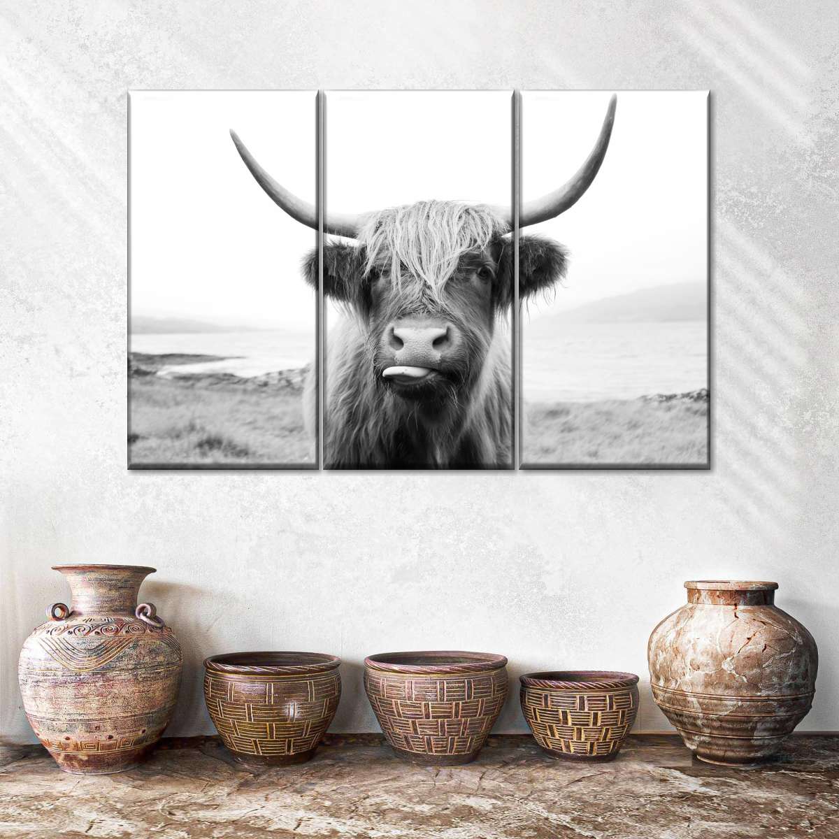 Funny Highland Cow Wall Art