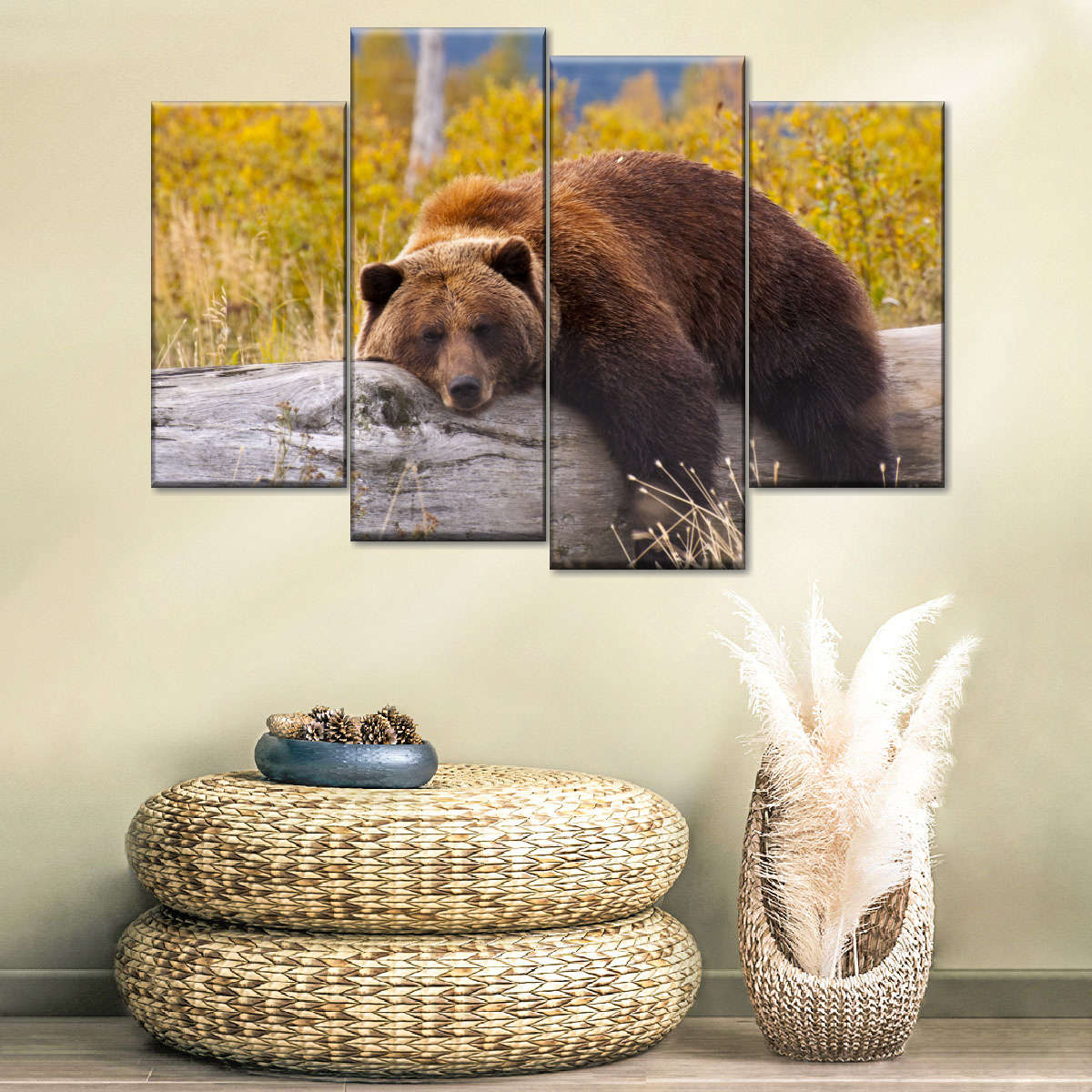 Resting Grizzly Bear Wall Art