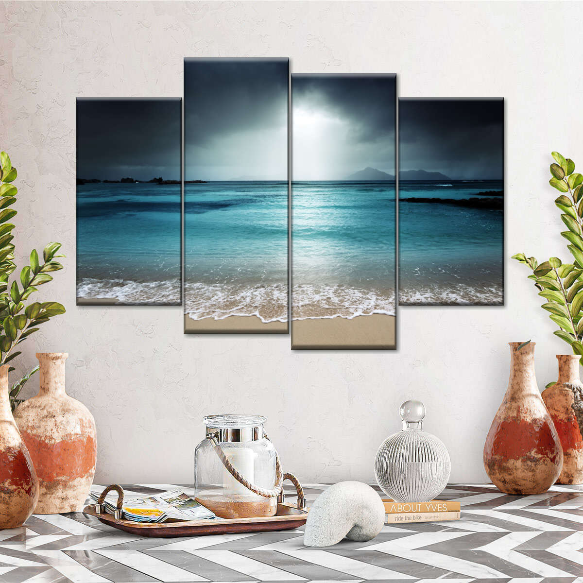 La Digue Island Evening Sky Wall Art