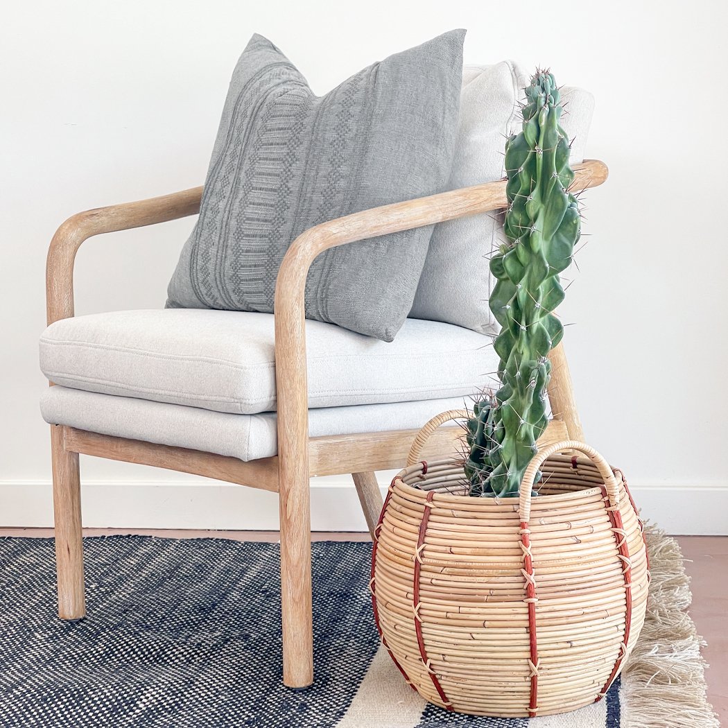 Handwoven Textured Geometric Pillow from Oaxaca