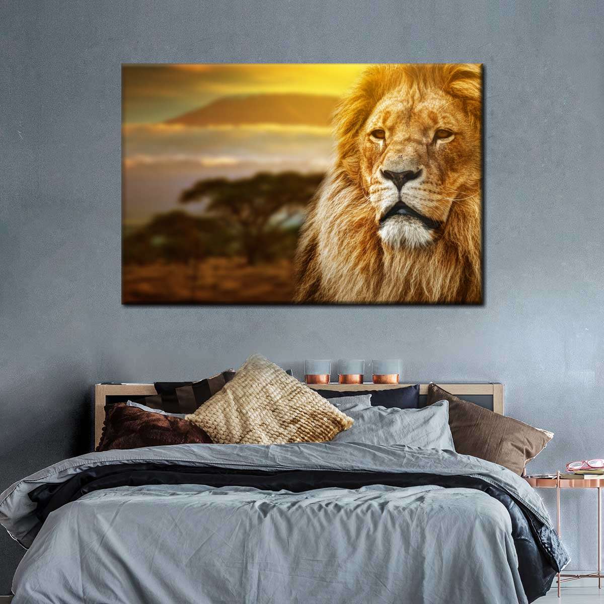 Lion In African Safari Wall Art