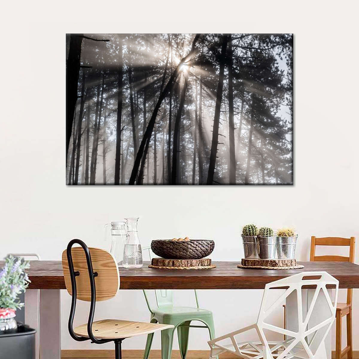 Forest Sun Beam Wall Art