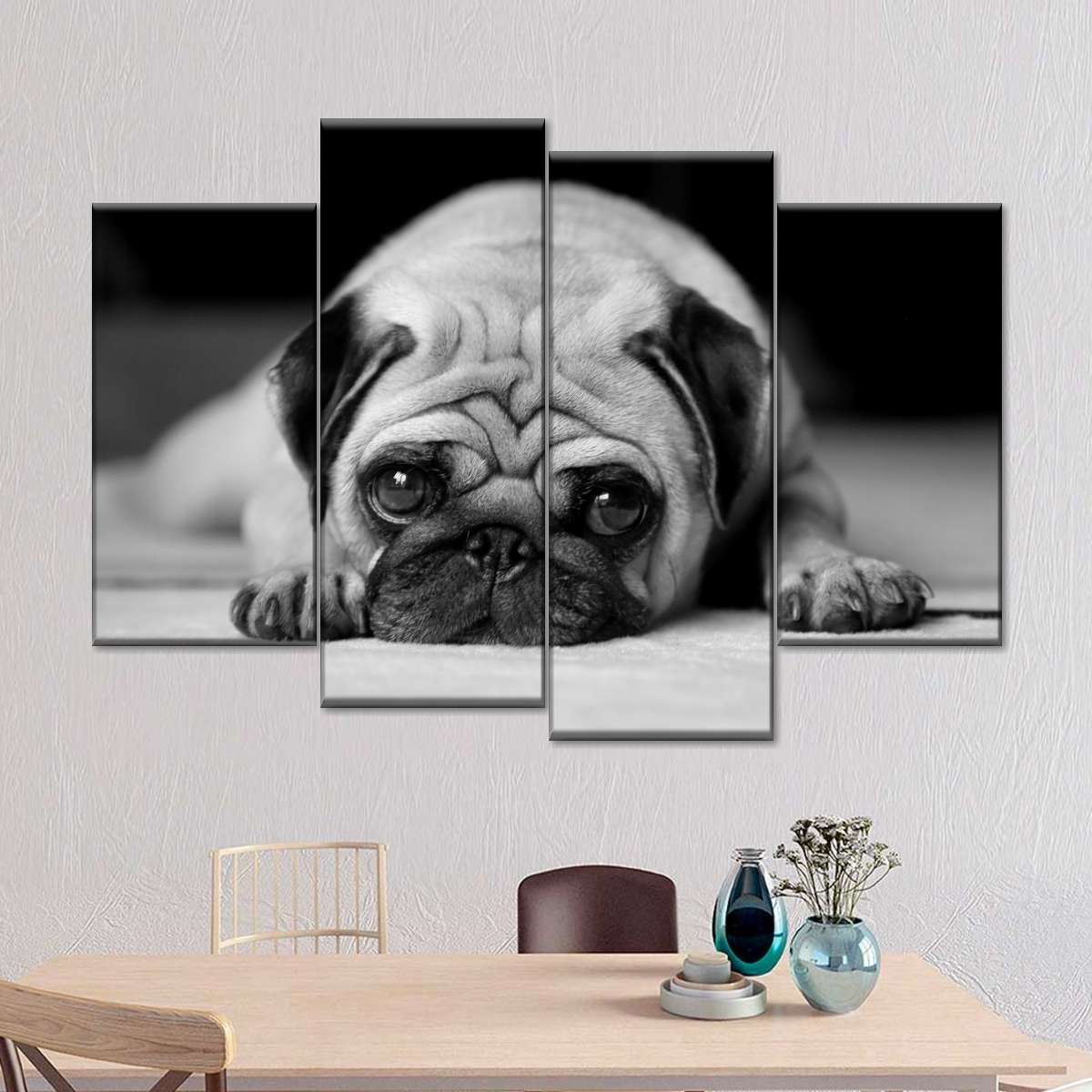 Sad Pug Wall Art