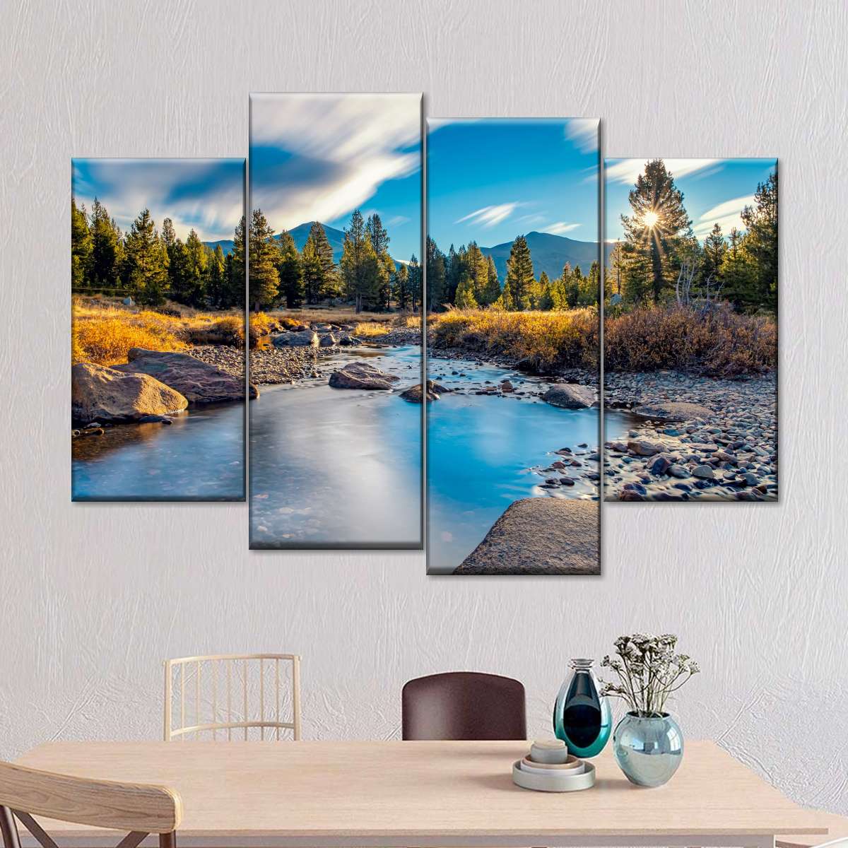 Yosemite River Stream Wall Art