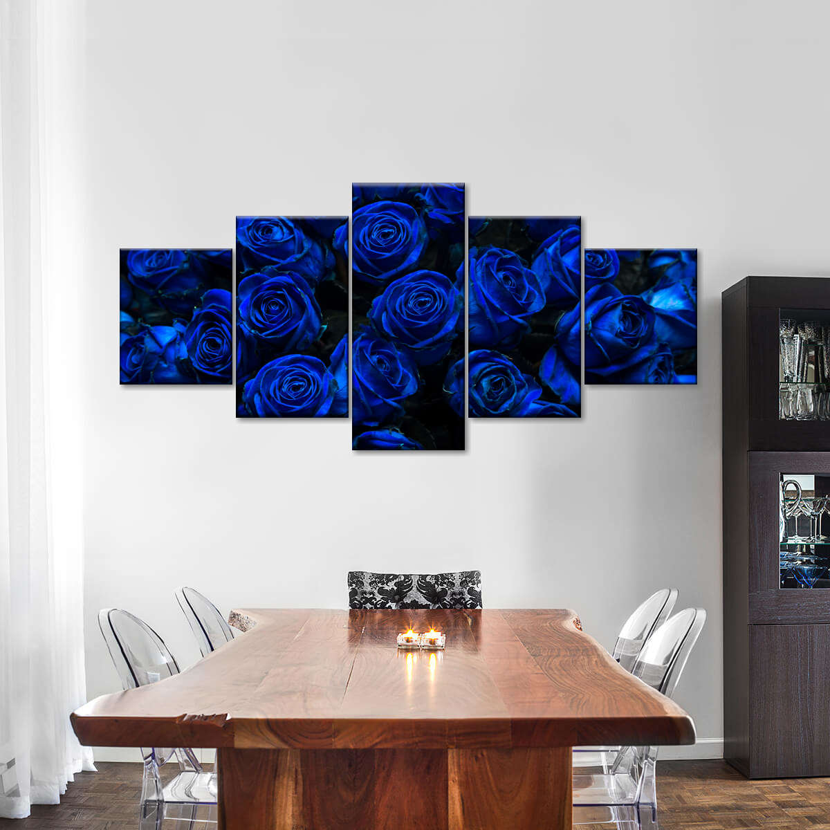 Royal Blue Roses Wall Art