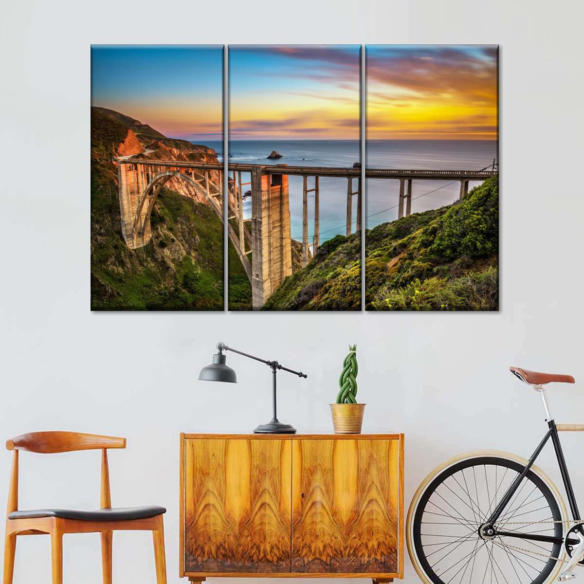 Bixby Creek Bridge At Sunset Wall Art