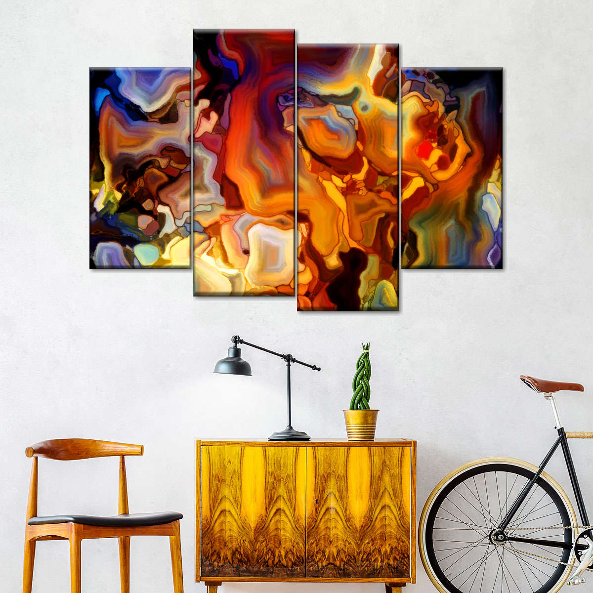 Abstract Stained Glass Wall Art