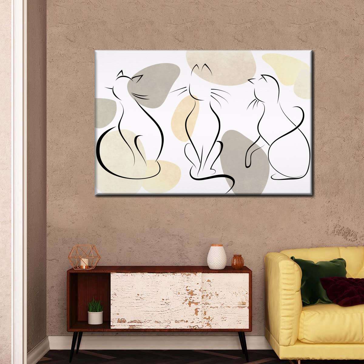 Minimalist Cats Wall Art