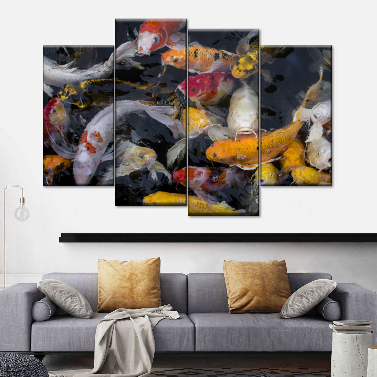 Abundant Koi Fish Wall Art