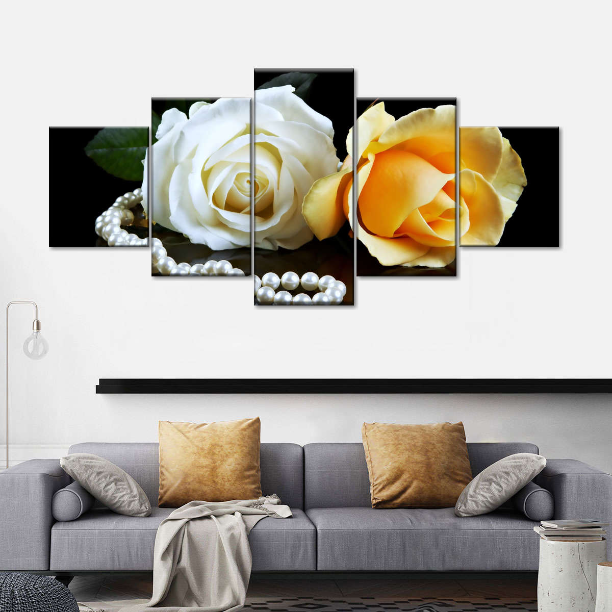 Pearls And Roses Wall Art