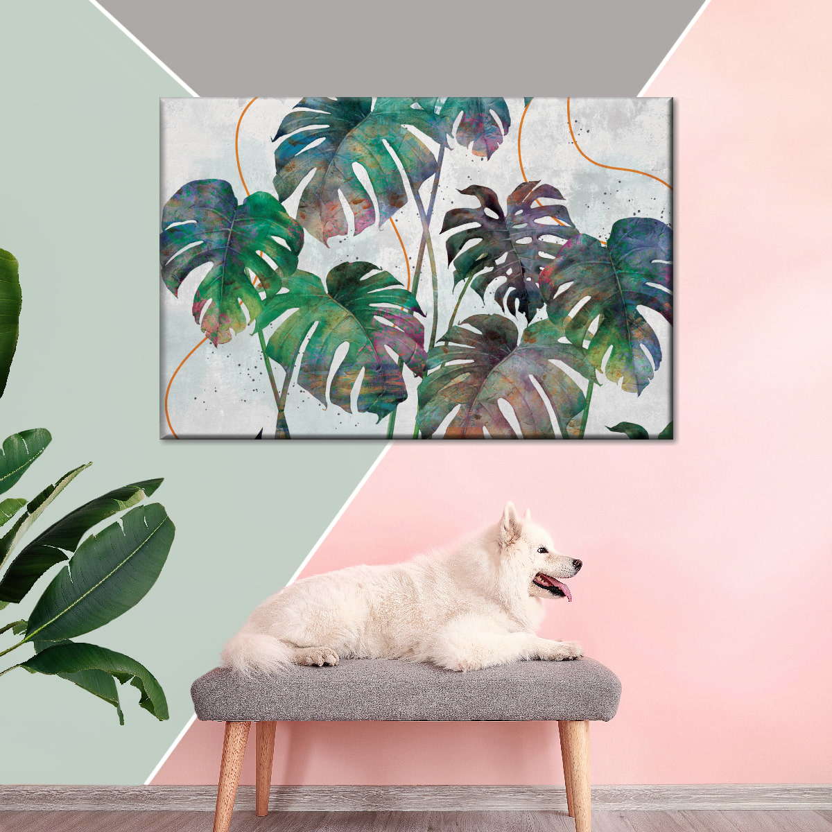Monstera Leaves Wall Art
