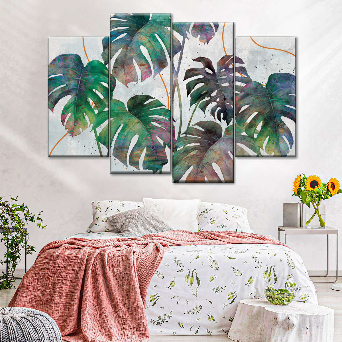 Monstera Leaves Wall Art