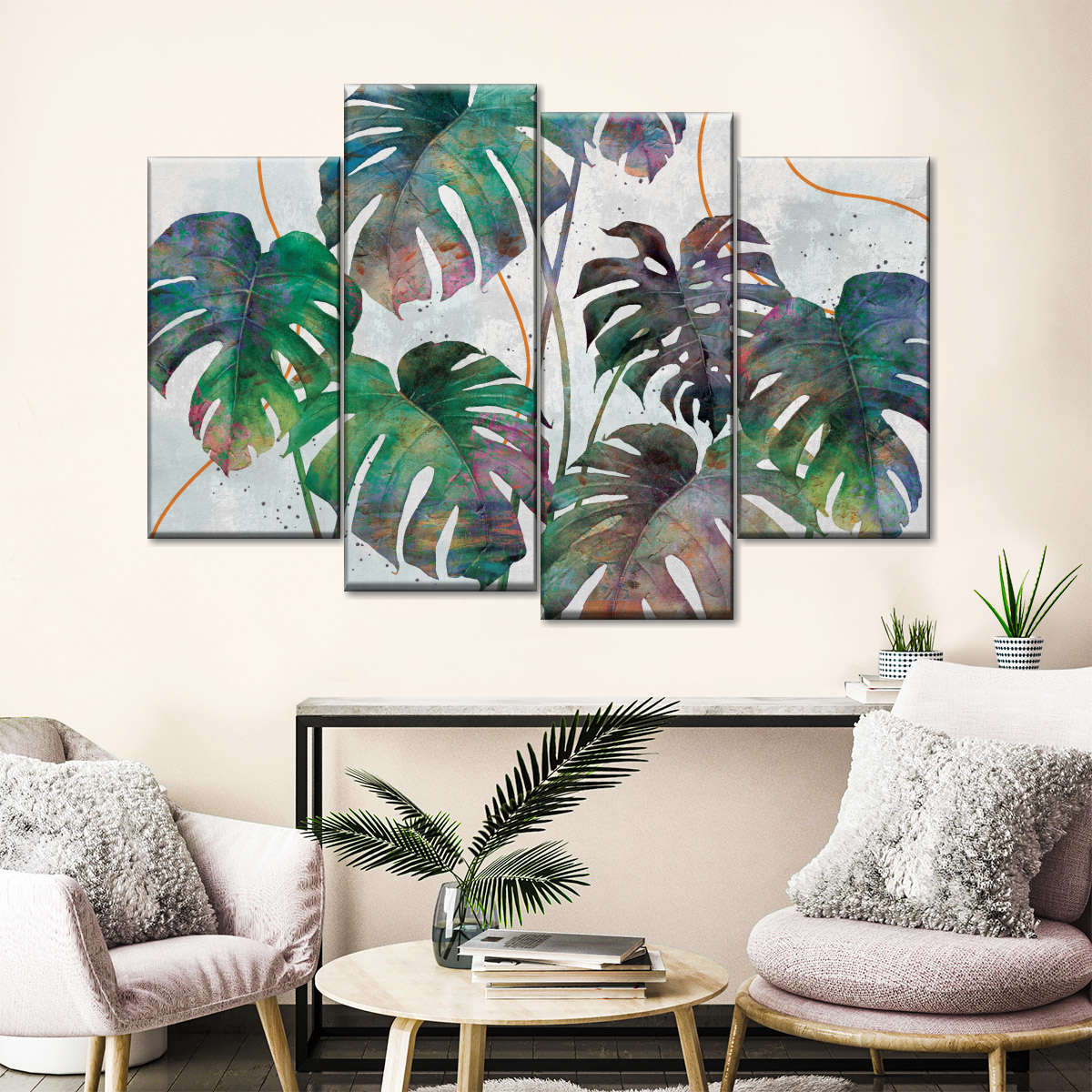 Monstera Leaves Wall Art