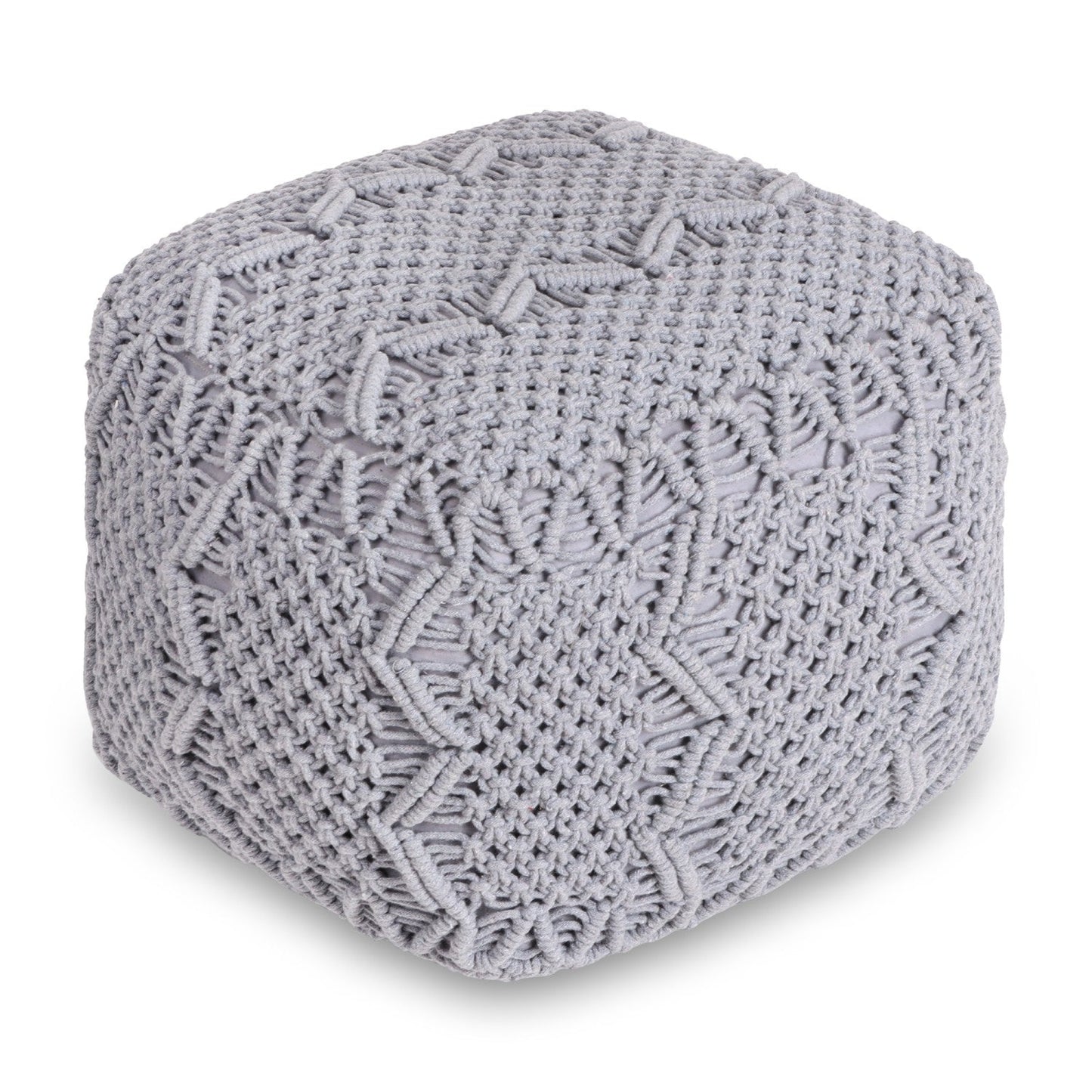 Gauge Hand Knitted Pouf