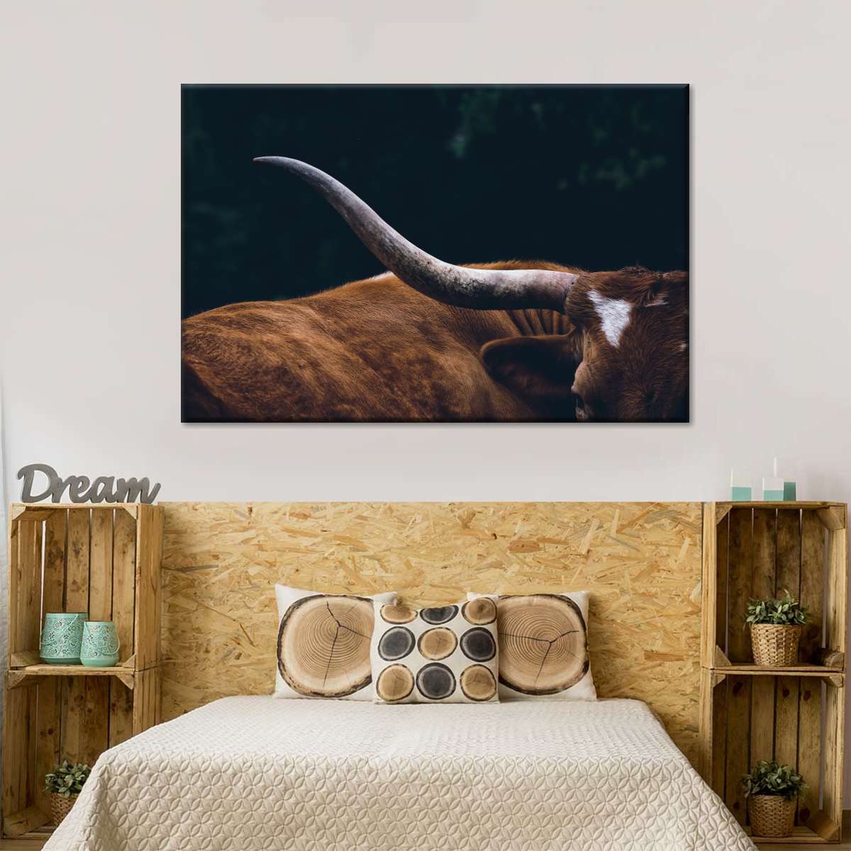 Cow Texas Longhorn Wall Art