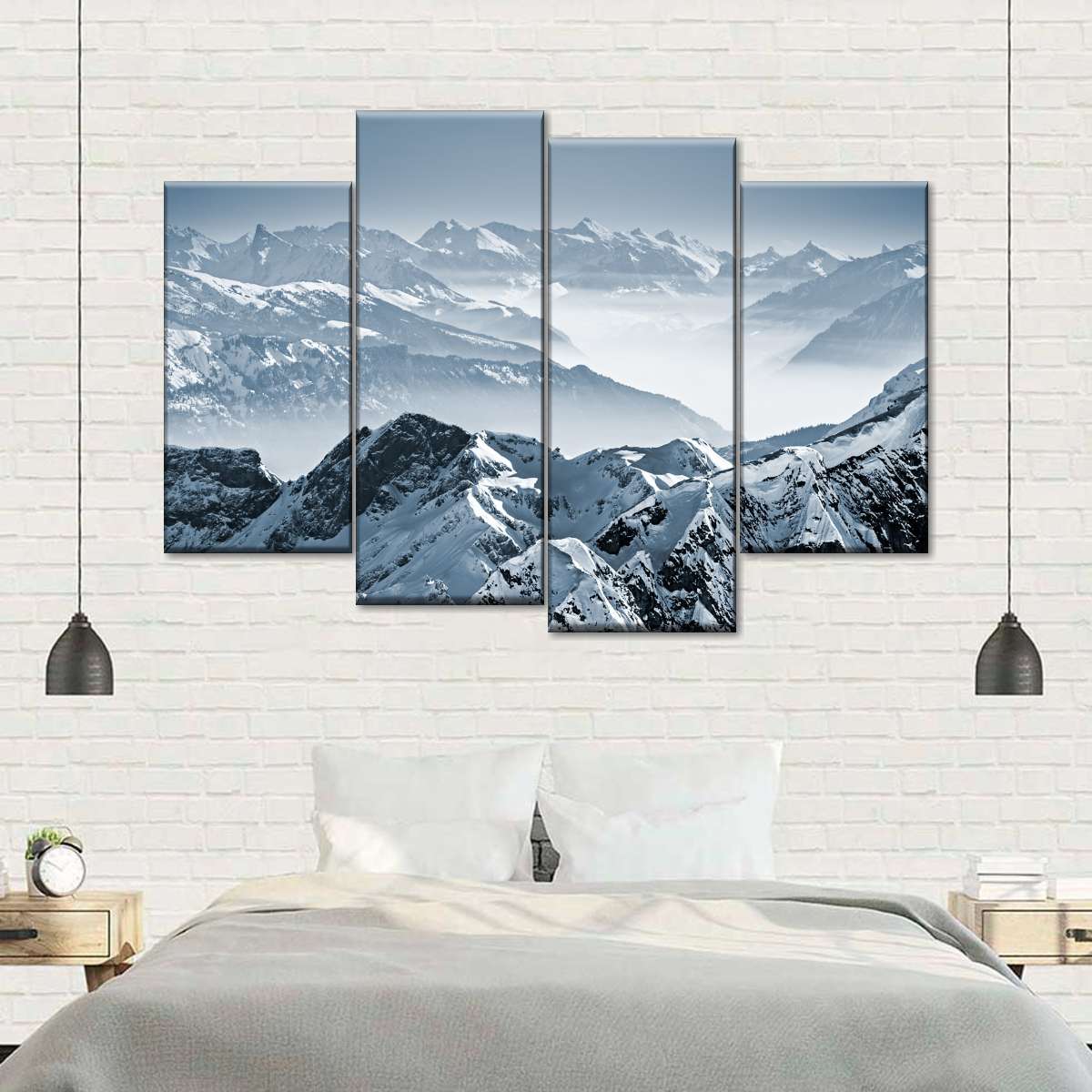 Swiss Mountain Peaks Wall Art