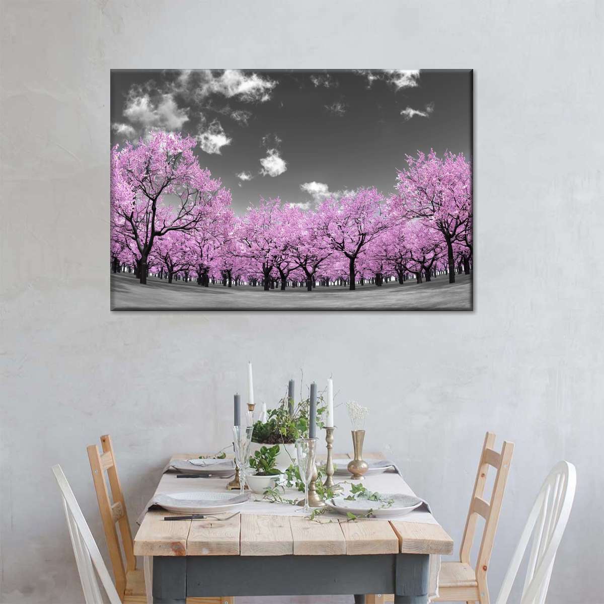 Pop Pink Forest Wall Art