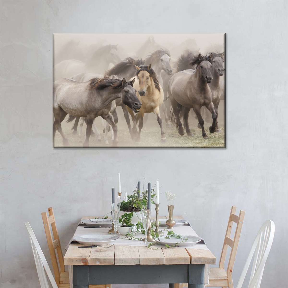 Wild Horse Stampede Wall Art