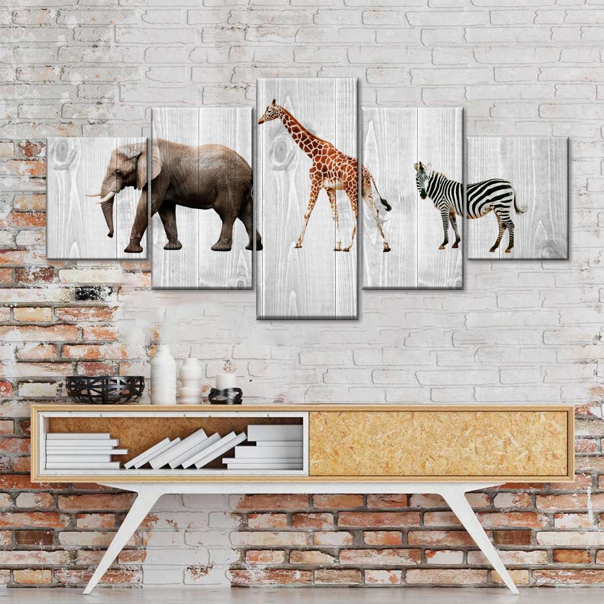 Wooden Safari Wall Art