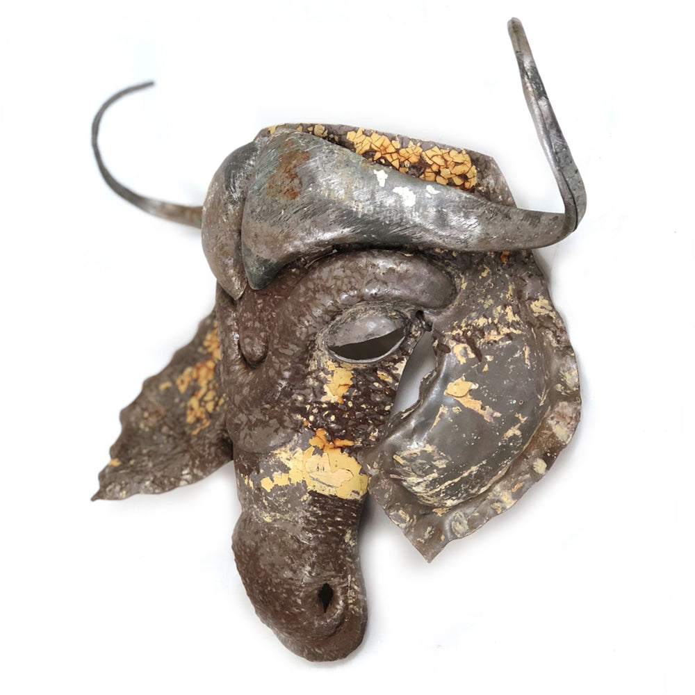 Buffalo Animal Mask - Recycled Metal Wall Art