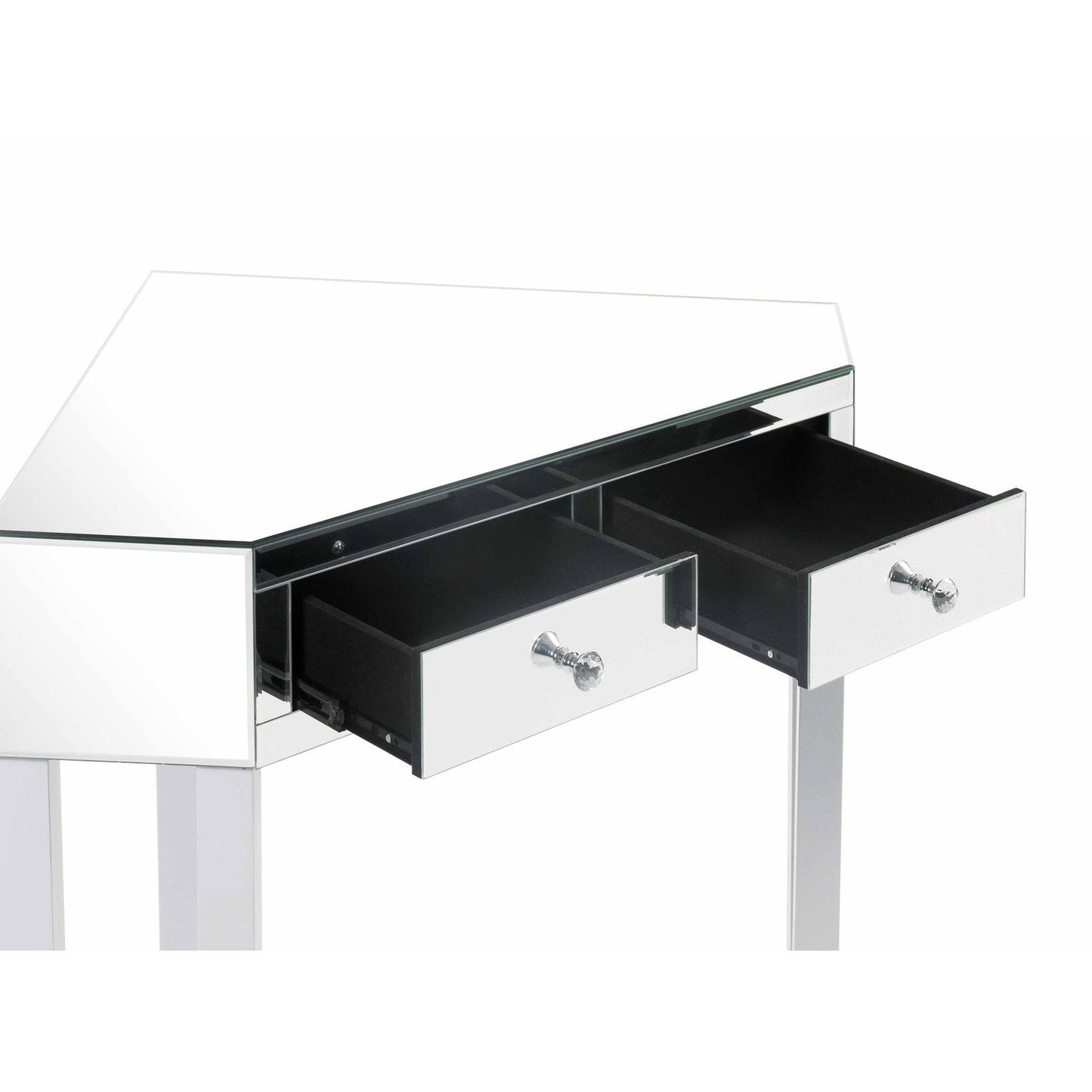 Amaris Mirrored Corner Vanity Set