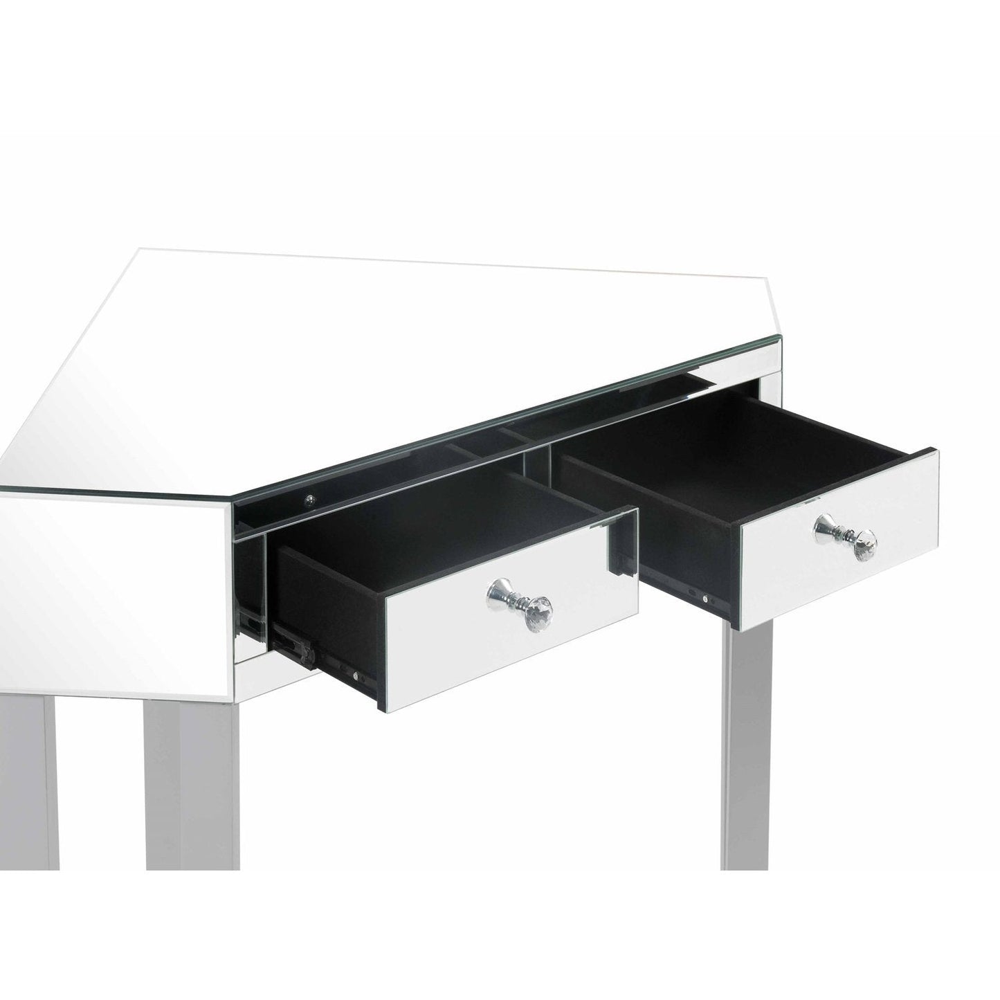 Amaris Mirrored Corner Vanity Set