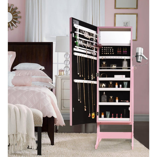 Glam Marquee Lights Jewelry Armoire