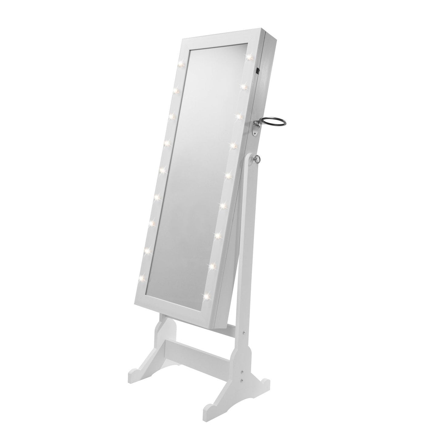 Glam Marquee Lights Jewelry Armoire