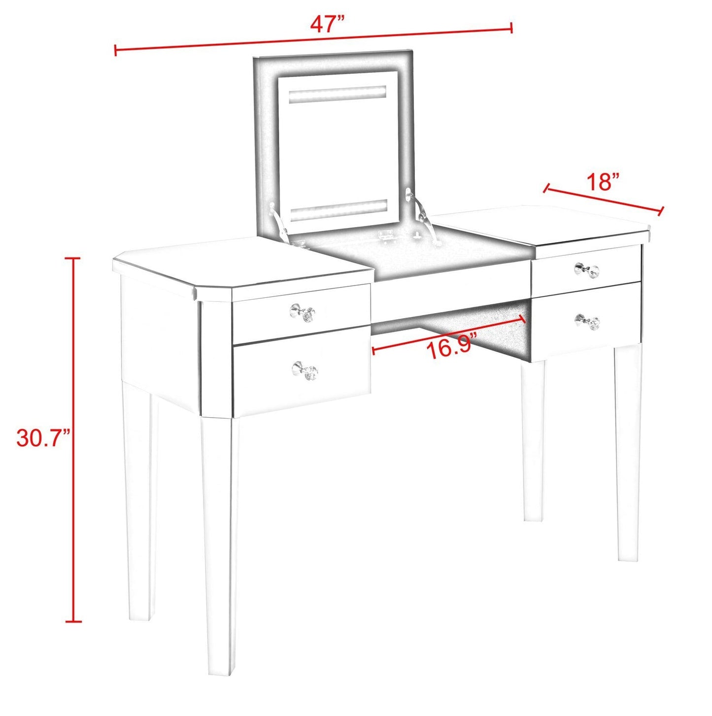 Marabelle Desk with Mirror