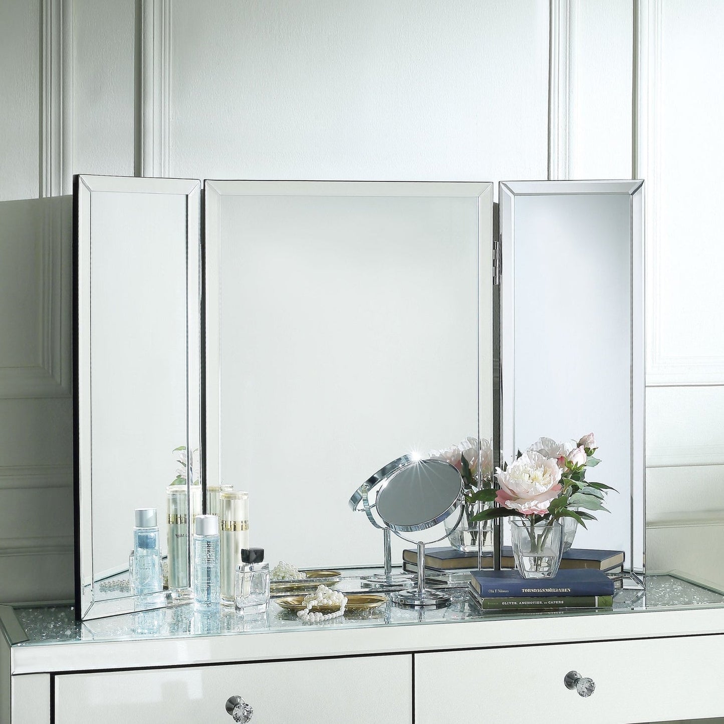 Tanith Tabletop Vanity Trifold Mirror