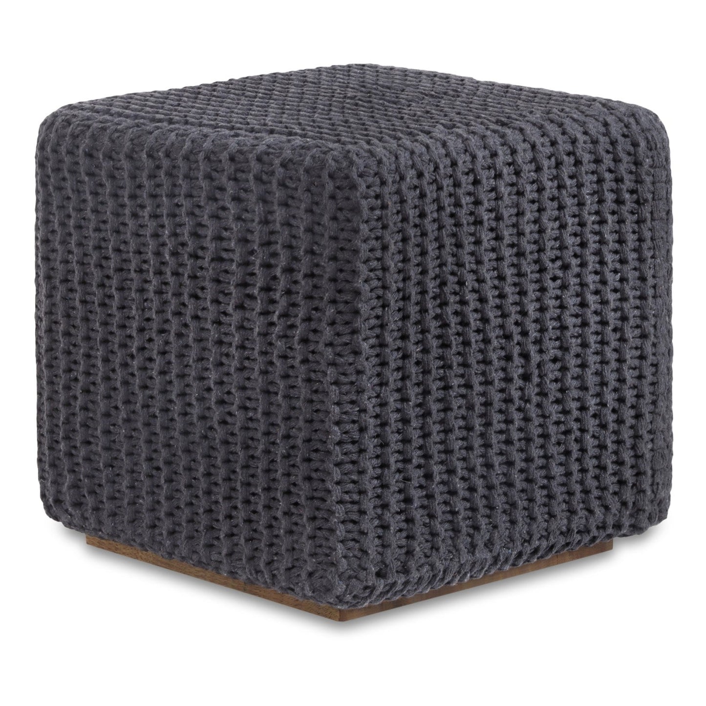 Amayah Pouf with Wooden Tray