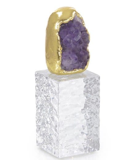 Amethyst Cluster and Gold-Leaf Sculpture I