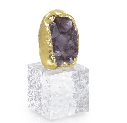 Amethyst Cluster and Gold-Leaf Sculpture II