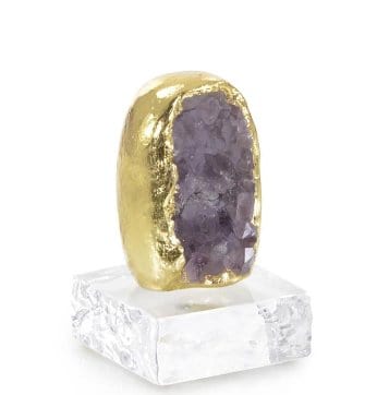 Amethyst Cluster and Gold-Leaf Sculpture III