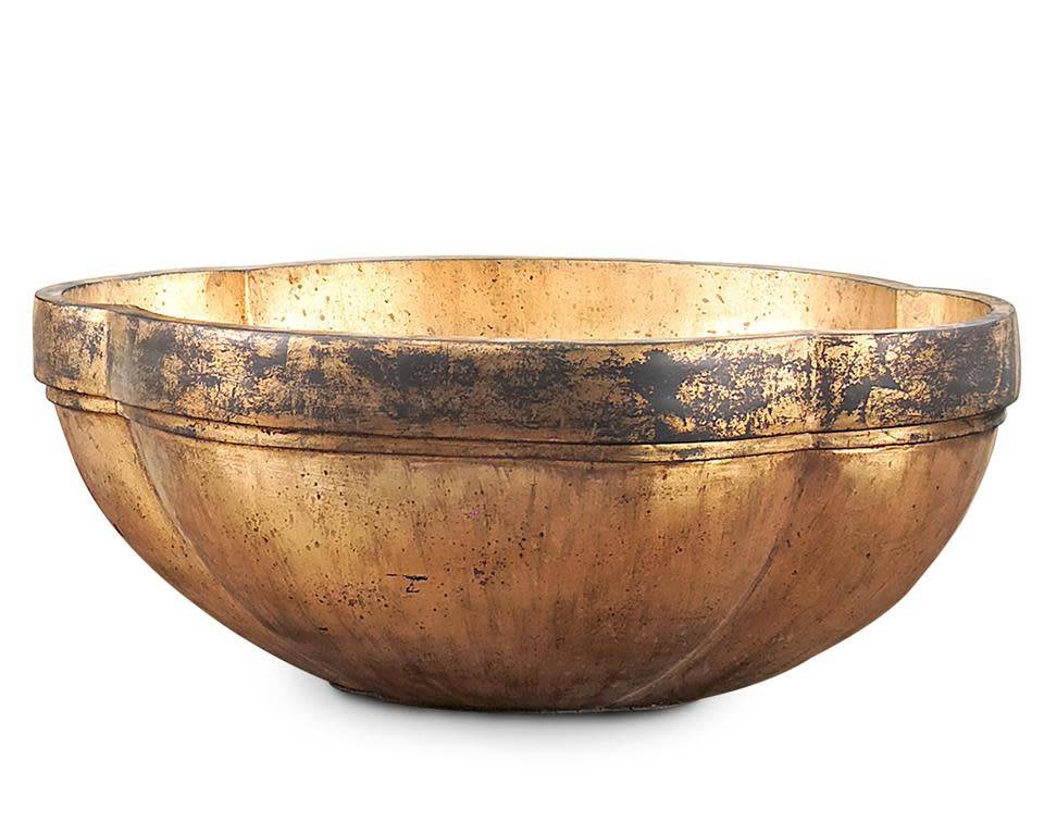 Antique Gold Oval Bowl - Final Sale