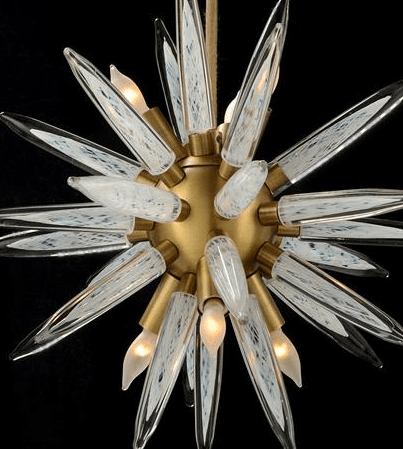 Handblown Glass Sphere Droplight with Six Lights