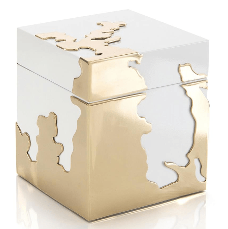 Morphed Box in Golden Stainless Steel