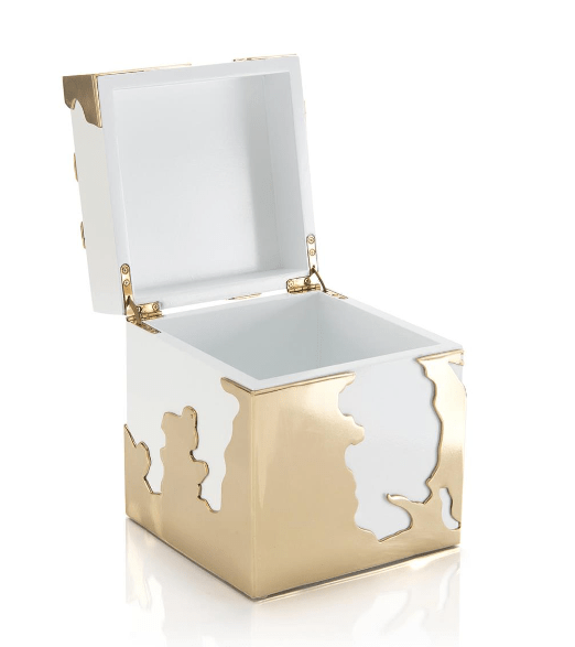 Morphed Box in Golden Stainless Steel