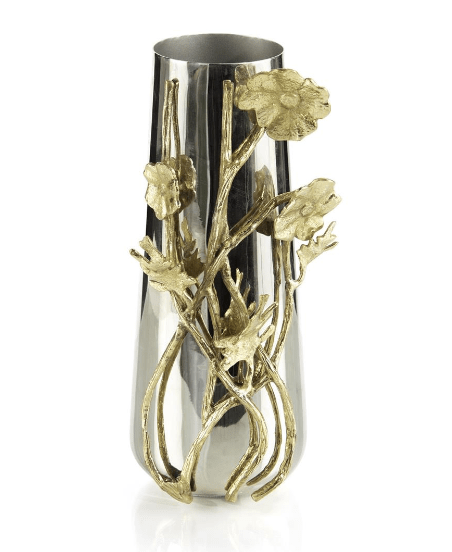 Nickel Poppy Vase