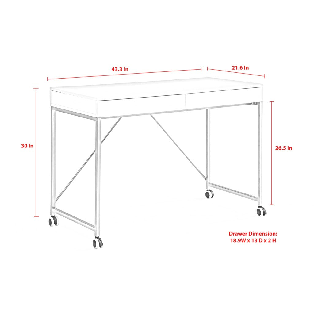 Amia Writing Desk with 2 Drawers