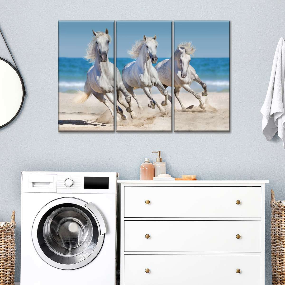 Wild Beach Horses Wall Art