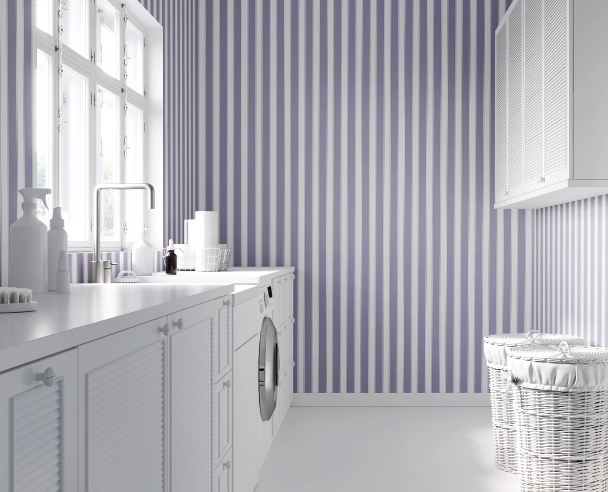 Lavender Stripes Wallpaper