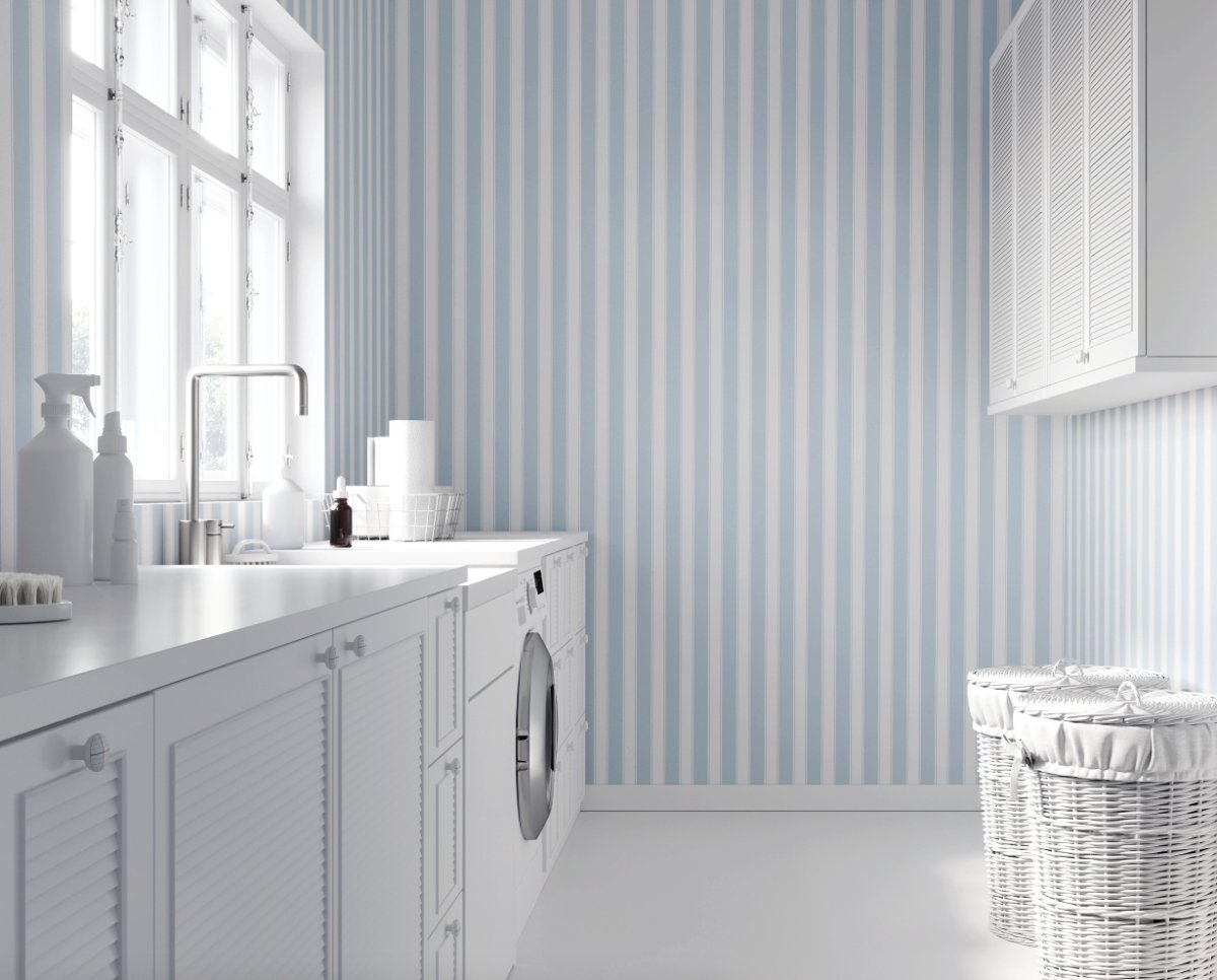 Light Blue Stripes Wallpaper