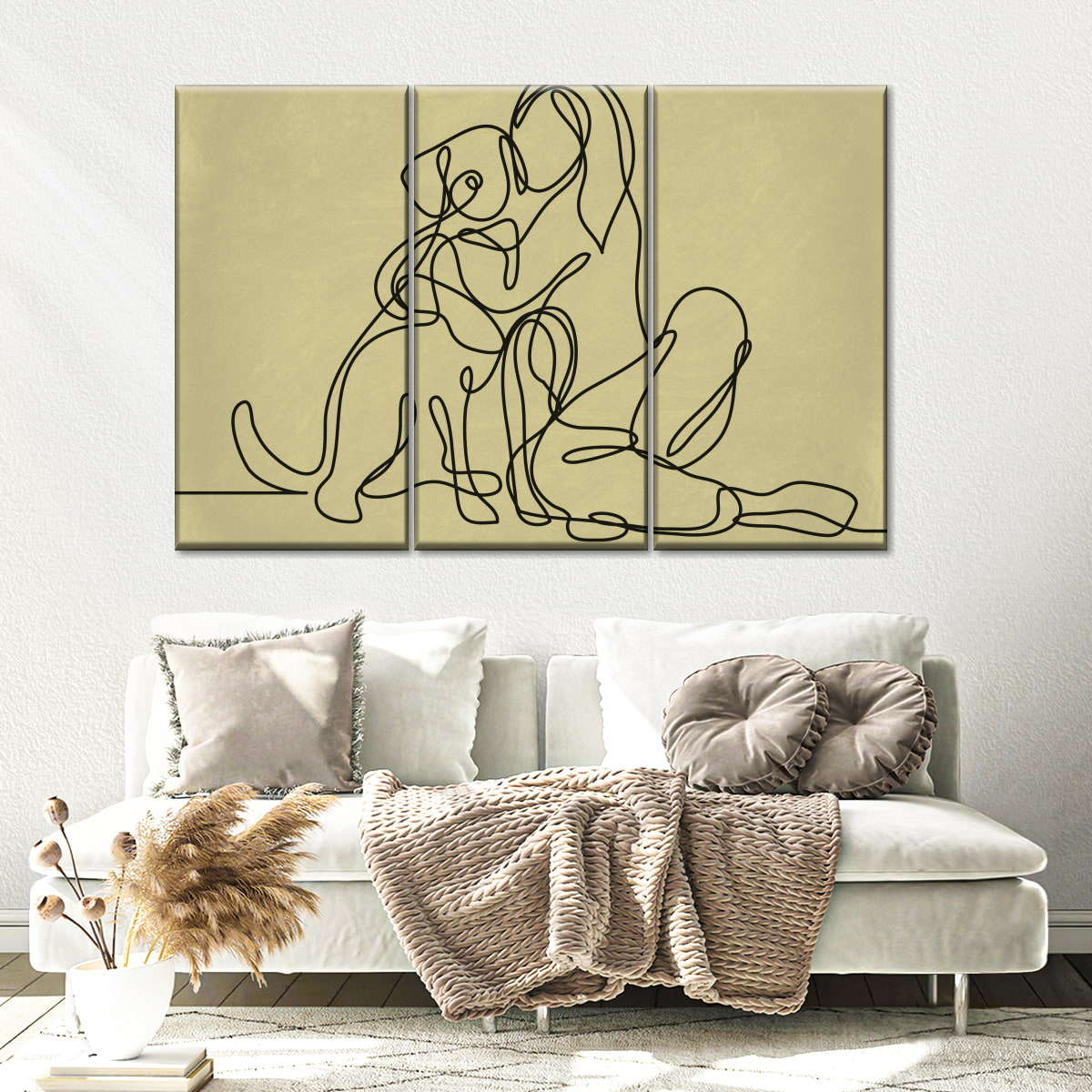 Woman Loving Dog Wall Art