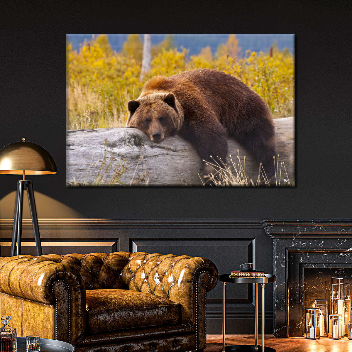 Resting Grizzly Bear Wall Art