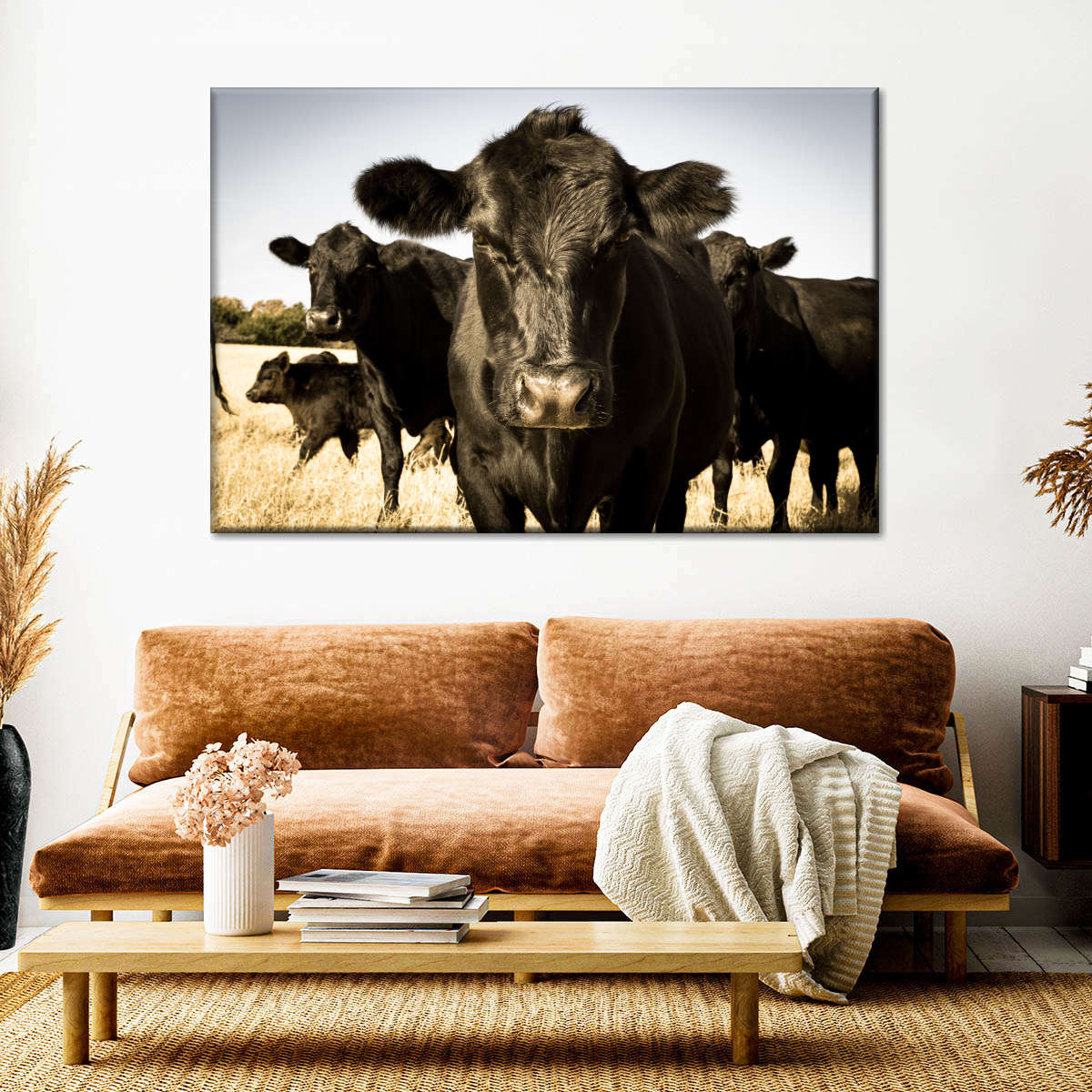 Black Angus Cattle Wall Art